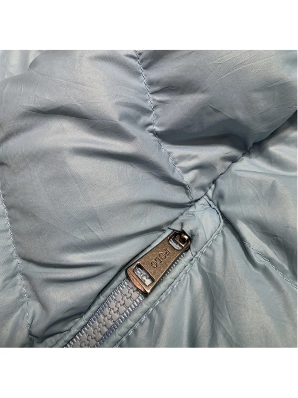 Polo Ralph Lauren Puffer Jacket XL Blue Lightweight Quilted Full Zip Coat